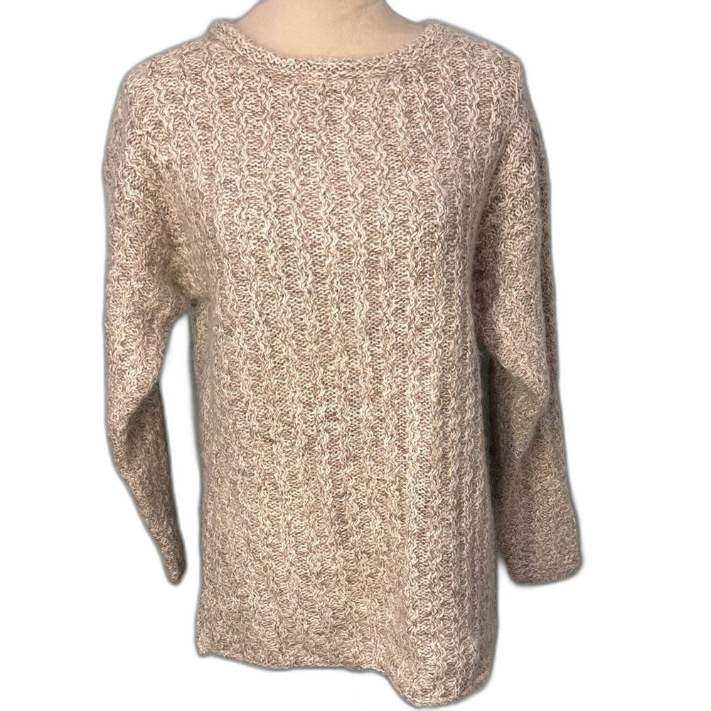 Vintage Gallagher silk and mohair pullover cable knit sweater Size L